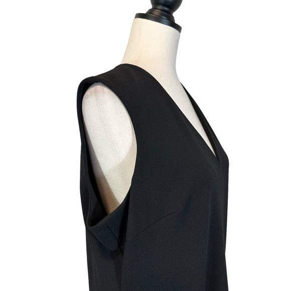 Calvin Klein Black Dress Sleeveless A-Line Side Drape Accent Size 14 (B31) - Picture 4 of 14